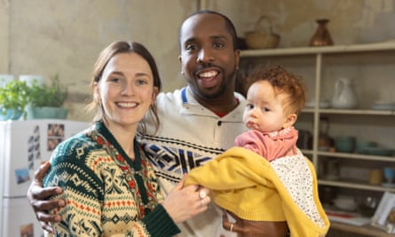Charlotte Ritchie as Alison and Kiell Smith-Bynoe as Mike in Ghosts Christmas Special.