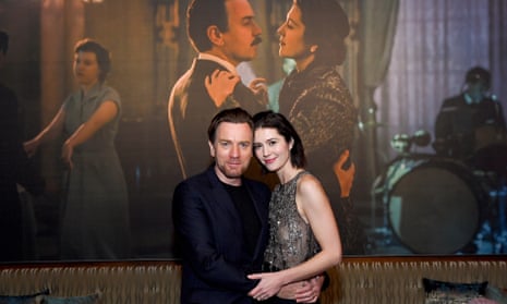 Ewan McGregor with wife Mary Elizabeth Winstead at the premiere of A Gentleman in Moscow – which features sex scenes between the married couple.