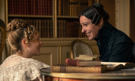 As Anne Lister (right) in forthcoming show Gentleman Jack.