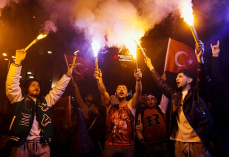 Supporters of Turkish President Recep Tayyip Erdogan and his AK party (AKP) in Istanbul, Turkey.