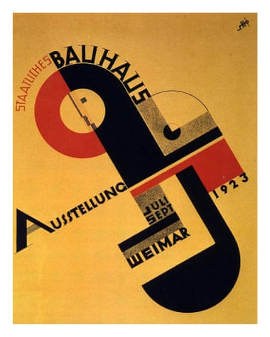 Poster designed by Joost Schmidt for the 1923 Bauhaus exhibition in Weimar, Germany.