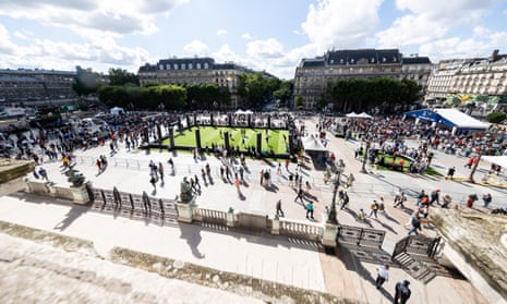 A general view at Hotel de Ville on day 2 of the UEFA Champions League Final 2021/22 Festival.