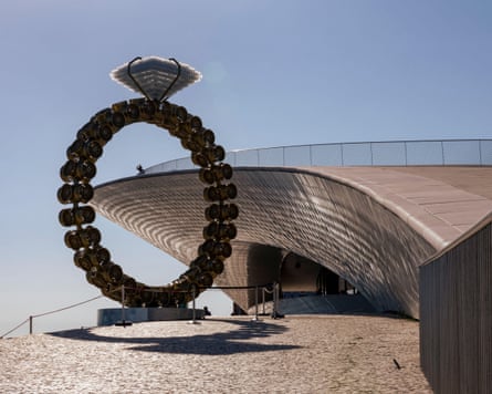 Joana Vasconcelos’ Solitaire ring installation at MAAT Lisbon