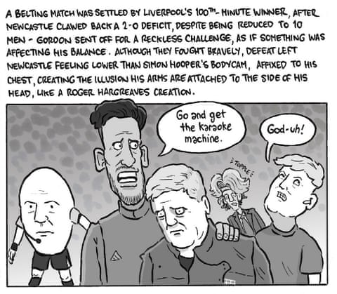 David Squires on ... Eddie Howe’s karaoke and Isak’s absurd saga, panel 4