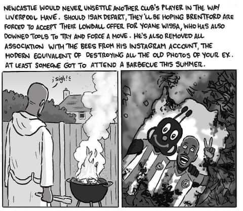 David Squires on ... Eddie Howe’s karaoke and Isak’s absurd saga, panel 6
