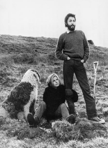 Paul and Linda McCartney on their Scottish farm.