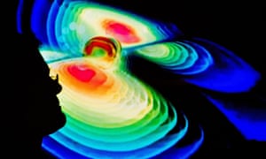 A scientist described a visualisation of gravitational waves at the Max Planck Institute for Gravitational Physic.