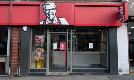 A closed KFC store in Wembley