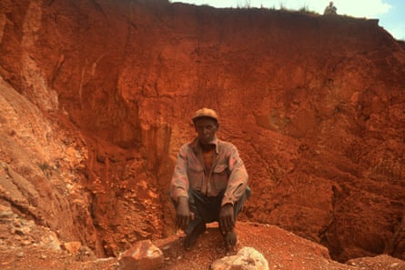 Rakotondrasolo, a miner from a village near Anjoma Ramartina, at the edge of the rose quartz mine where he and his family work.