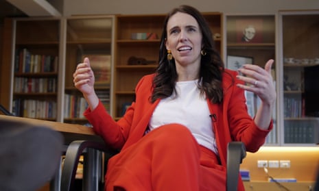 New Zealand prime minister Jacinda Ardern speaks during an interview in her office