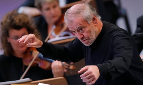 Valery Gergiev performing with the Munich Philharmonic Orchestra in Bucharest last year.