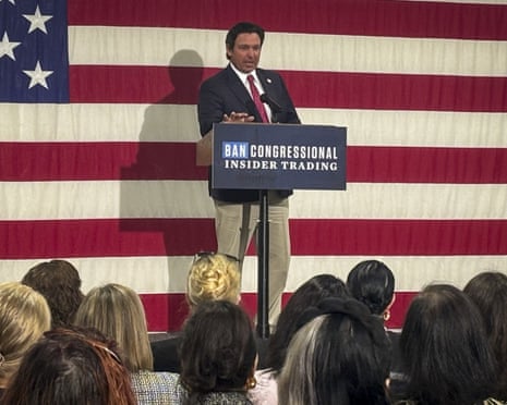 Ron DeSantis speaks during a news conference in Clearwater, Florida, 6 January 2026.