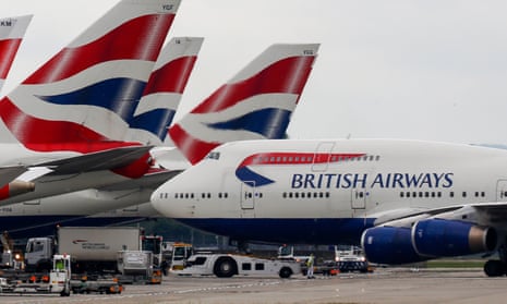 BA aircraft on the tarmac at London Heathrow airport