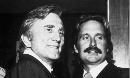 Michael Douglas with his father Kirk in 1981.