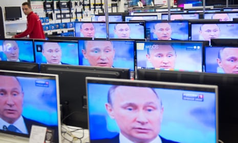 Vladimir Putin on TV screens