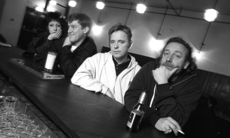 New Order in Manchester, 1993, from left: Gillian Gilbert, Stephen Morris, Bernard Sumner and Peter Hook.