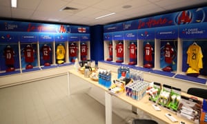 The England dressing room.