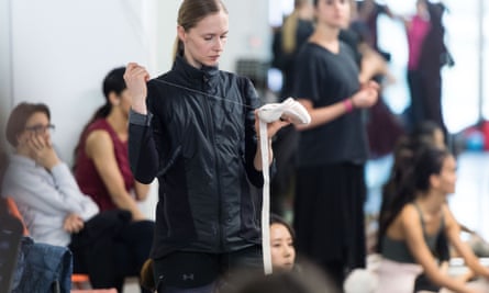 Stina Quagebeur prepares during a technical rehearsal of Akram Khan’s Giselle for ENB.