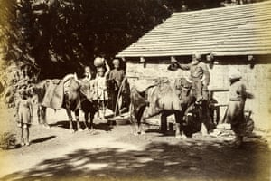 Water Carriers in Mussoorie c1880. Photograph supplied by the Samuel Bourne Centre for South Asian Studies, from the Fullerton Collection