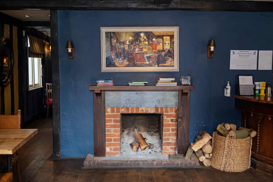 There are three fireplaces in the pub