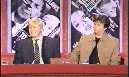 Boris Johnson with Paul Merton on the television programme Have I got news for you.