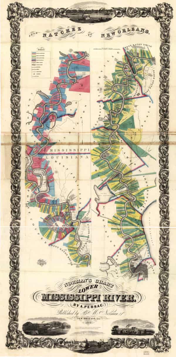 Norman’s chart of the lower Mississippi River, published in 1858.