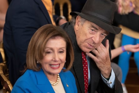 Nancy and Paul Pelosi at the Golden State Warriors welcome party to the White House on January 17, 2023.