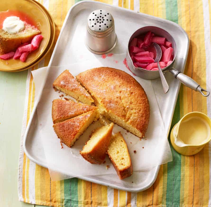 Yoghurt, almond and honey cake Jeremy Lee OFM Easy Baking Supplement Photography and prop styling: Kate Whitaker Food styling: Jules Mercer