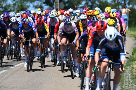 Racing on stage six.