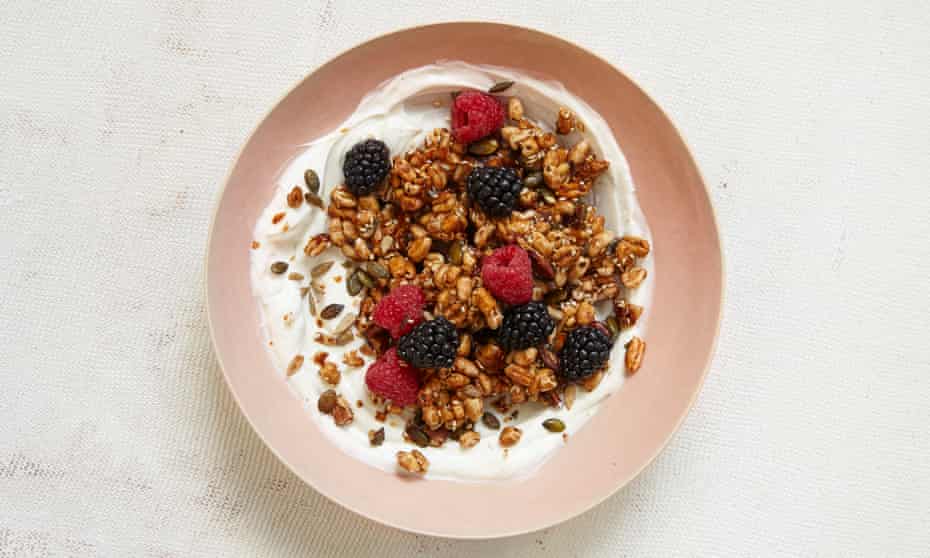 Honey &amp; Co’s ashura cereal with yoghurt and fresh fruit.