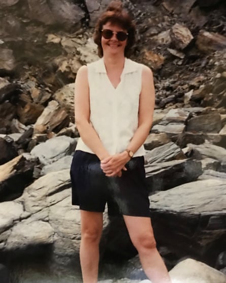 Wendy Mitchell, aged 40, on holiday in the West Country.