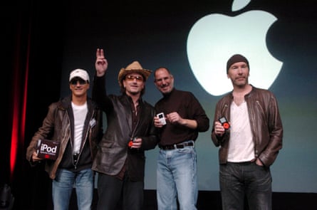 U2 with Steve Jobs.