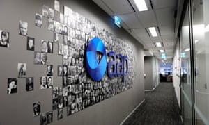 The Australian Associated Press (AAP) logo at AAP head office in Sydney