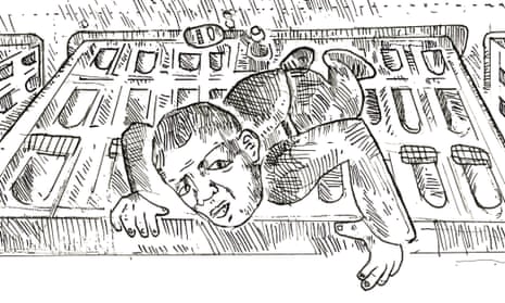 ‘About 80% of the time, they would catch me’ … a detail from one of Cockburn’s illustrations in Tale of Ahmed.