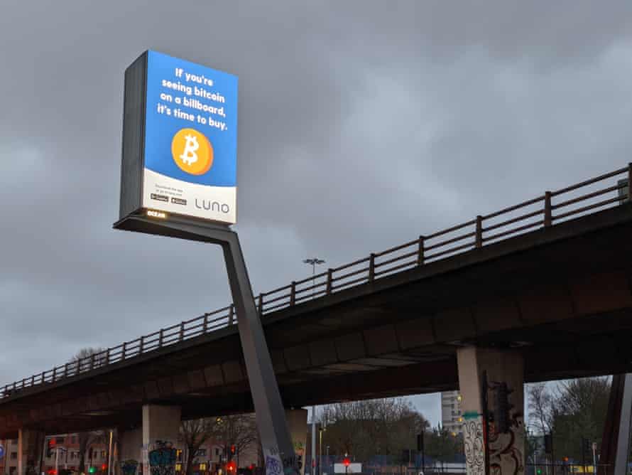 Luno crypto advertising board