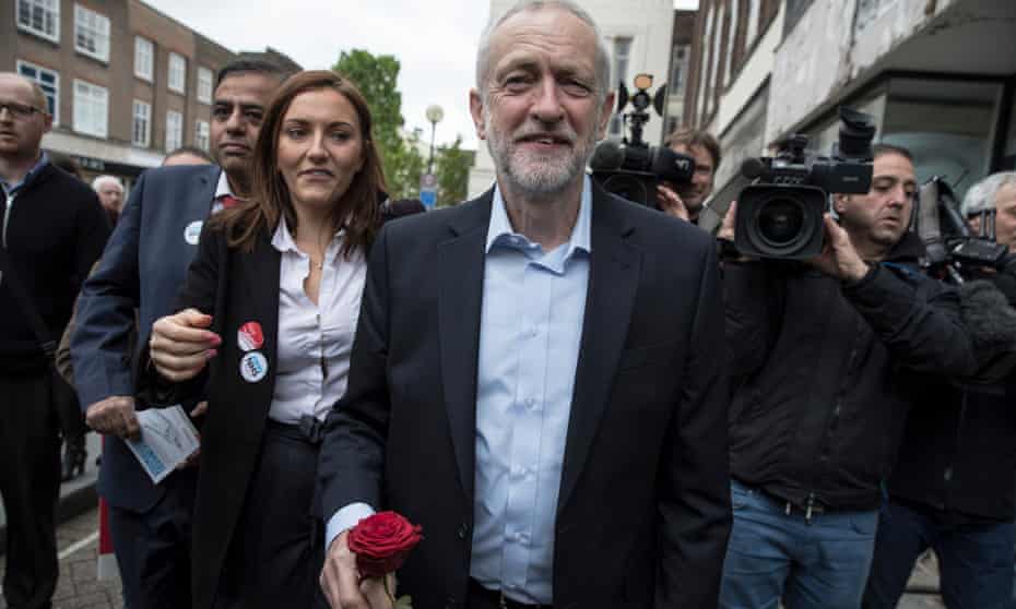 Jeremy Corbyn on the campaign trail in Bedfordshire on Wednesday