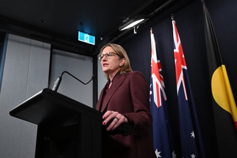 Victorian premier Jacinta Allan speaks to media during on Tuesday morning.