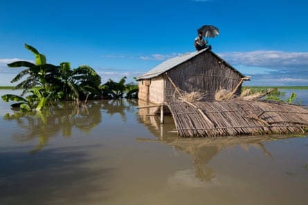 Flooding in Lalmonirhat, Bangladesh.