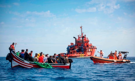 A rescue mission in the Strait of Gibraltar