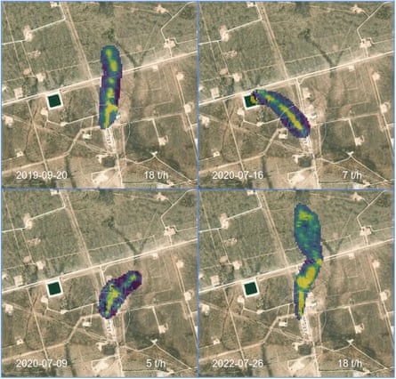 Recurring methane emissions from a compressor station in Midland County, Texas between 2019 and 2022.