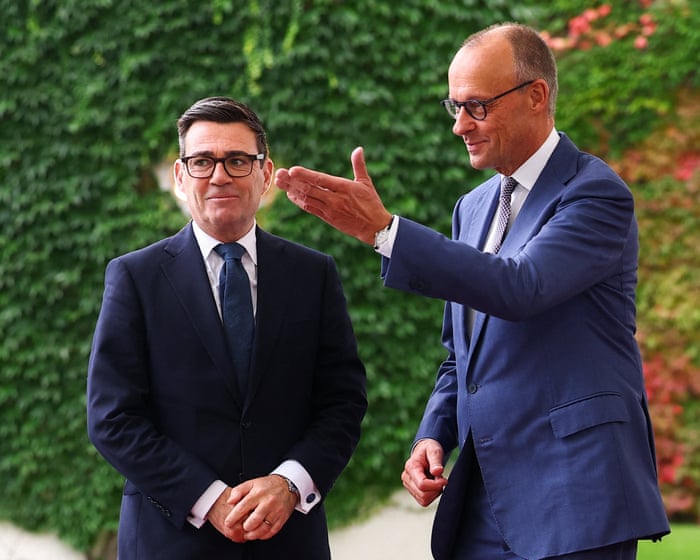 Germany’s Merz addresses UK’s ‘regrettable’ Brexit decision during Burnham visit – Europe live
