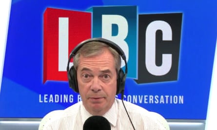 Nigel Farage speaks to ‘Donald from Washington’ on his radio show.