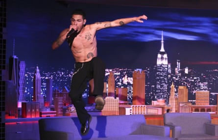 Slowthai performs on Jimmy Fallon’s The Tonight Show in February 2020.