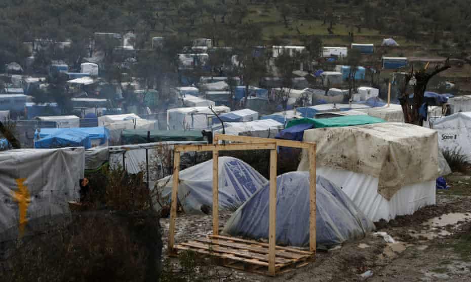 A temporary refugee camp on Lesbos, Greece: ‘The government keeps announcing unrealistic plans, such as the creation of a floating barrier in the Aegean sea.’