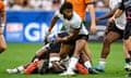 Fiji’s Simione Kuruvoli plays in the Rugby World Cup match against Australia