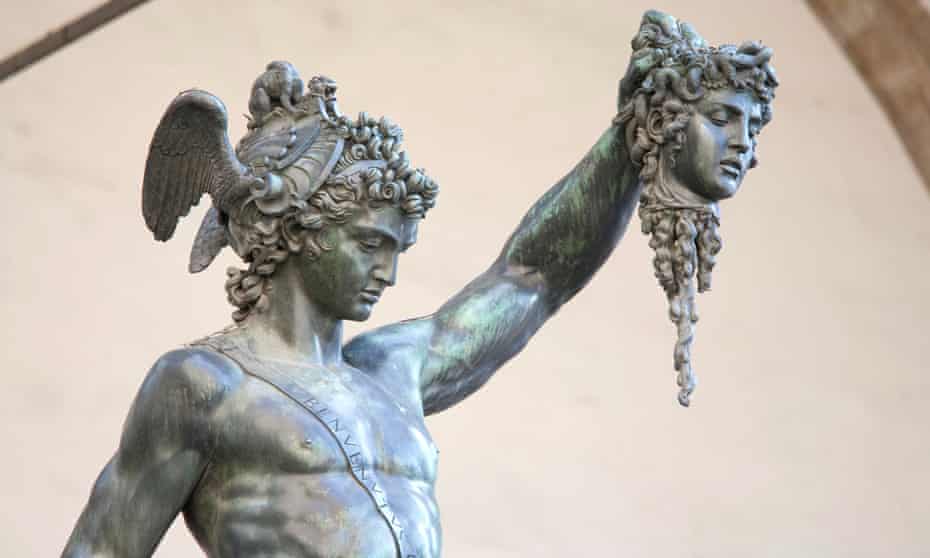 Perseus and Medusa bronze statue