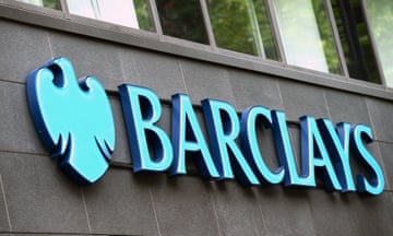 Barclays logo on a bank close up