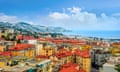 Panoramic view on beautiful city San Remo, Italy