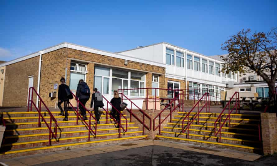 Pupils at Herne Bay high school in Kent