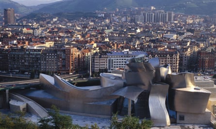 The Guggenheim museum in Bilbao, Spain.